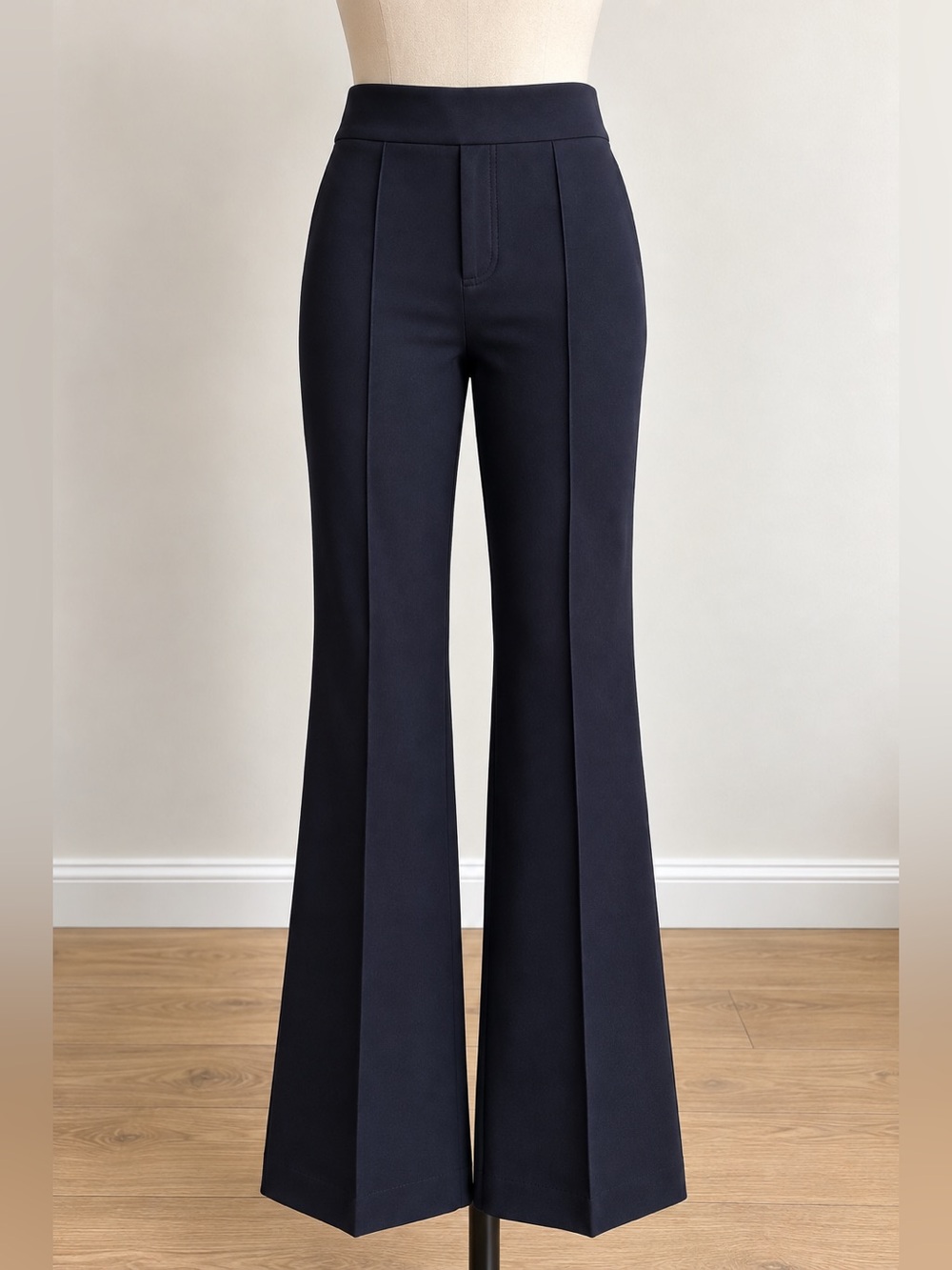 SPANX The Perfect Pant Hi-Rise Flare Navy M Tall 20252T NWOT Ponte Pants